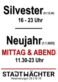 Silvester 2023 & Neujahr 2024