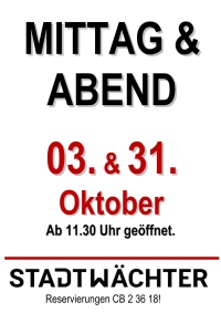 3. & 31. Oktober